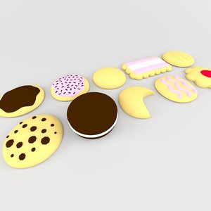 biscuit cookie 3D model