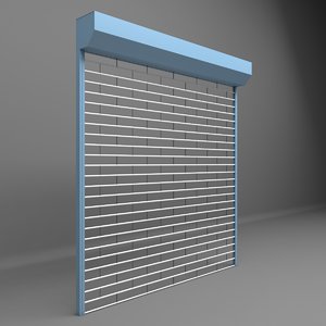 3D opened shutter garages shops
