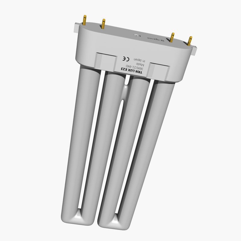 Fluorescent lamp 3D model TurboSquid 1221313