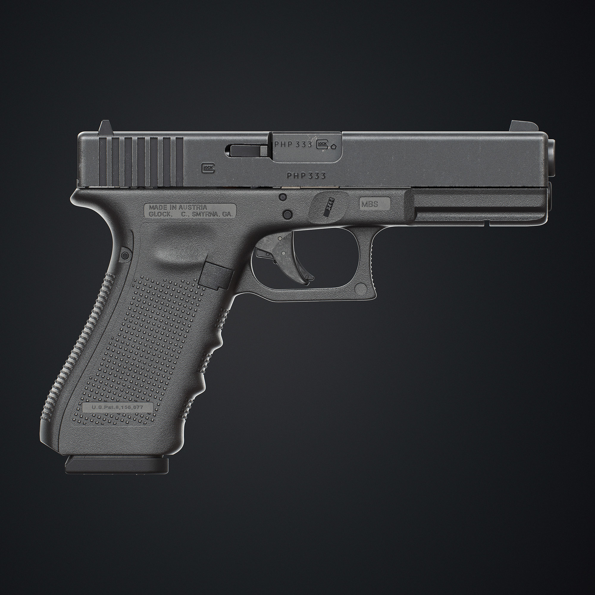 3D glock 17 gen 4 - TurboSquid 1221426