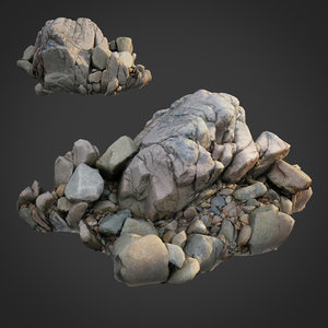 3D scanned nature stone 035