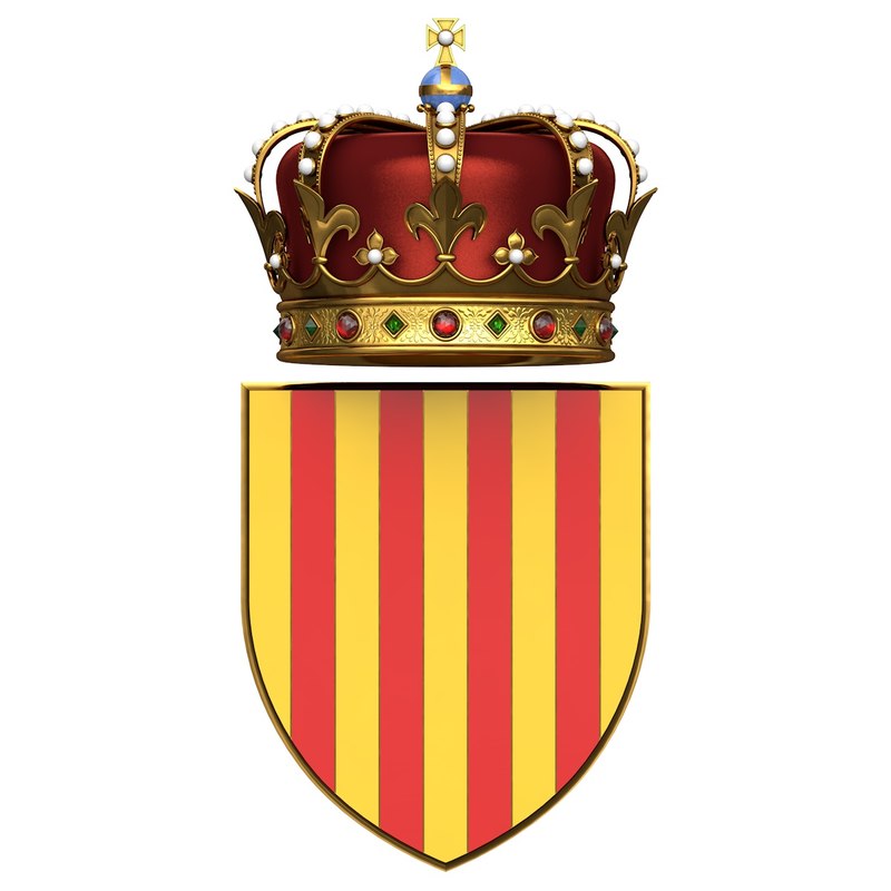 Coat arms catalonia 3D TurboSquid 1221594