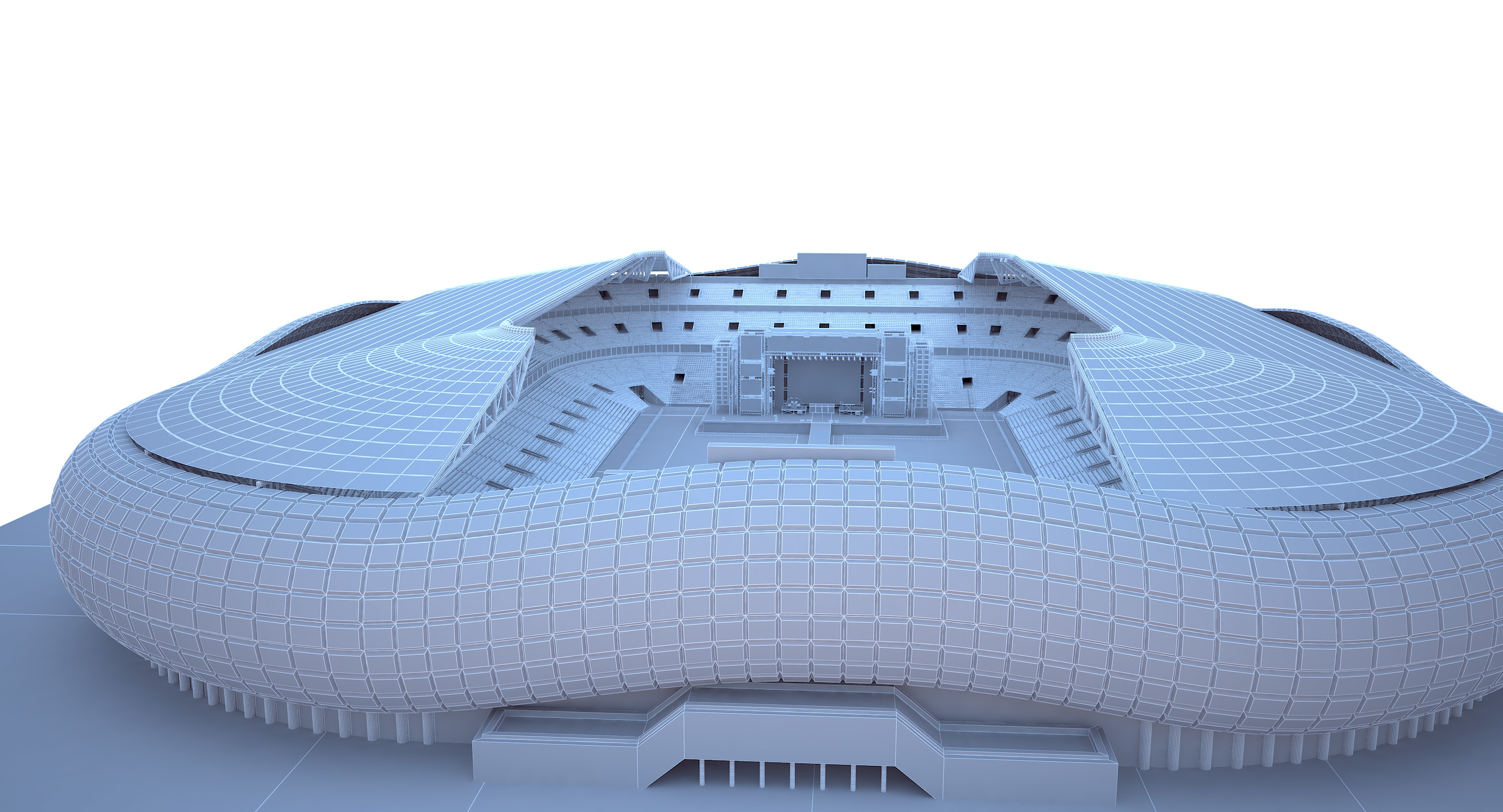 体育场现场舞台3d模型