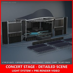 3D concert stage details