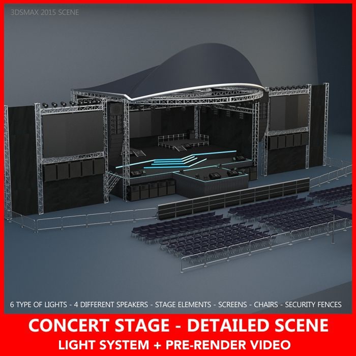 3d concert stage details