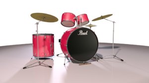 3D model acoustic drum sets