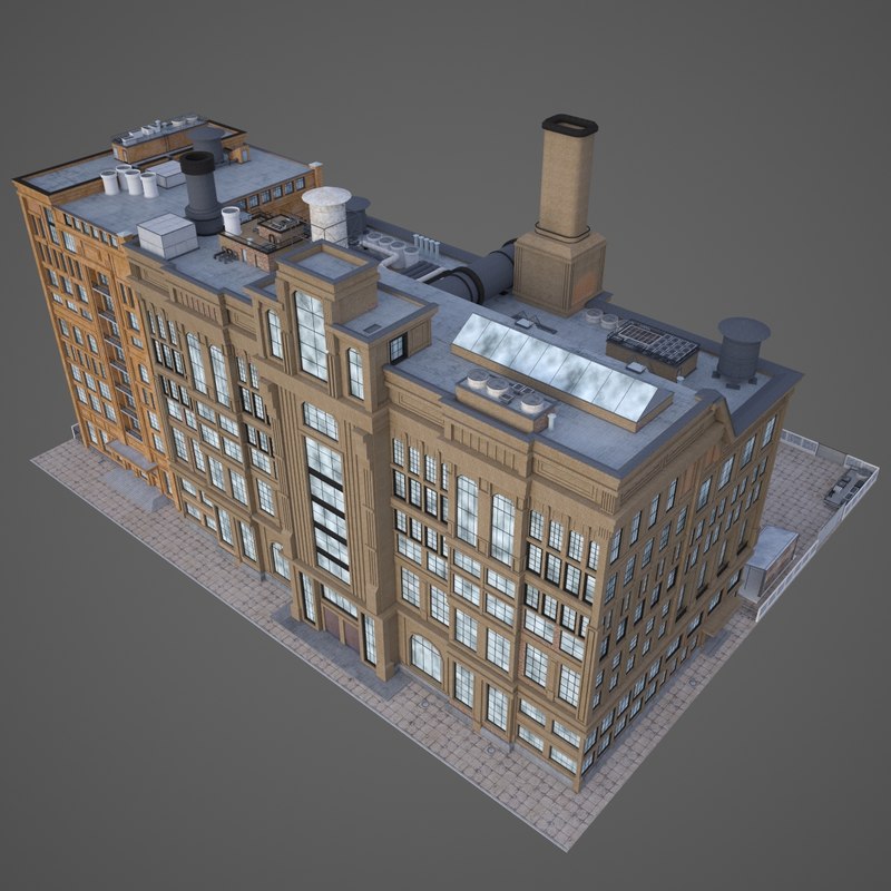 3D old factory model - TurboSquid 1221761