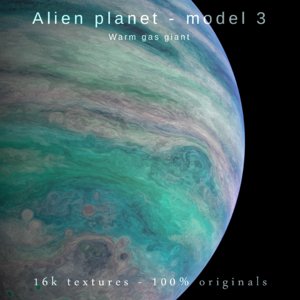 exoplanet alien planet gas 3D