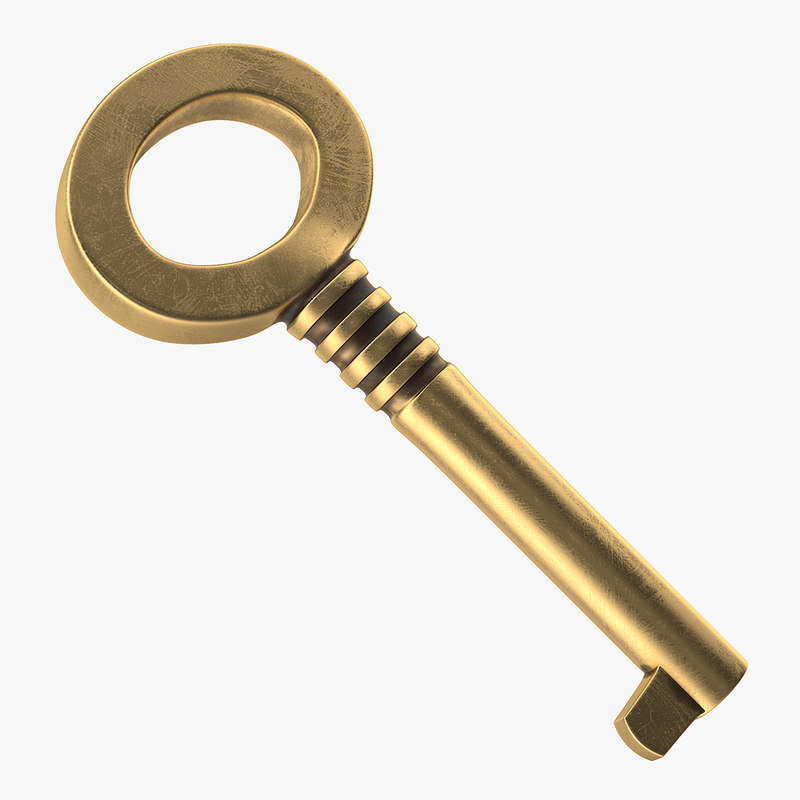 Brass skeleton key 3D model TurboSquid 1222086