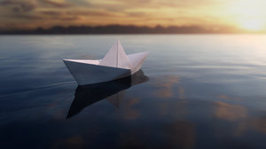 3D model water paper boat