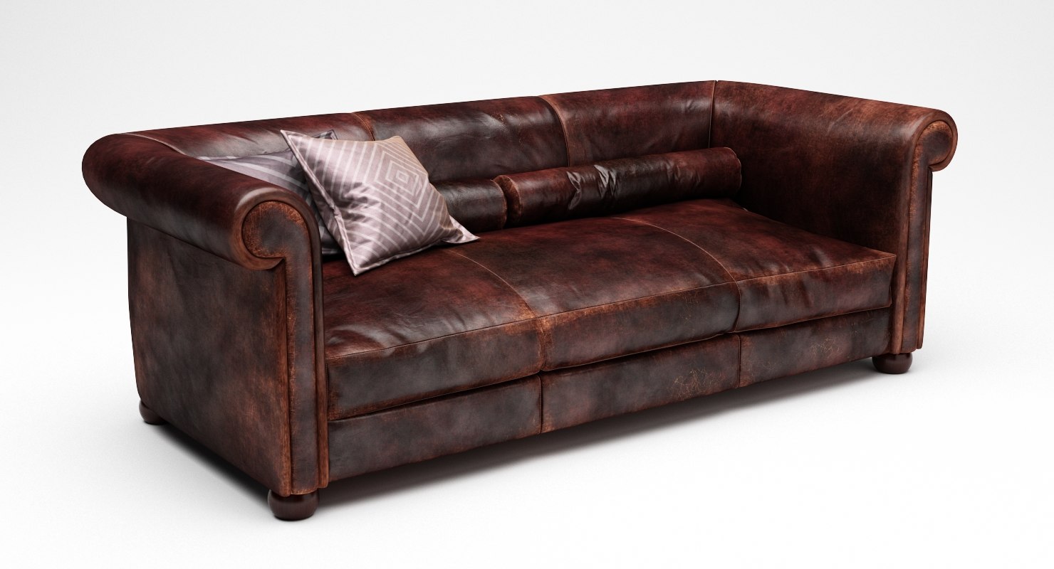 Baxter alfred leather sofa 3D model TurboSquid 1222263