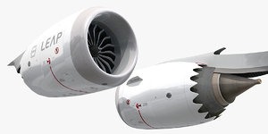 3D model cfm leap-1b jet engine