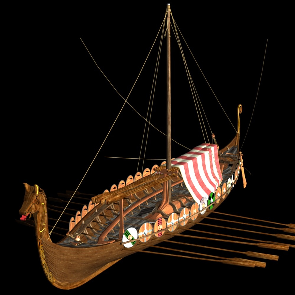 Drakkar Ship Viking Longship 3D Model - TurboSquid 1222305