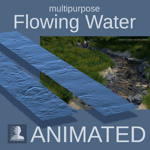 alembic flowing water surface 3D model