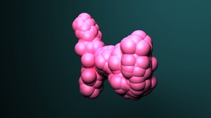 3D protein molecule