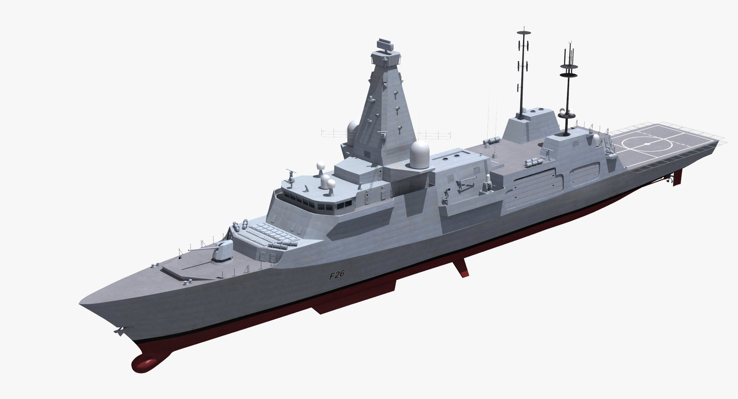 Type 26 Frigate 3d Model Turbosquid 1222446