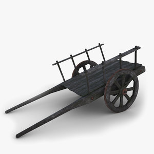 3D old cart model