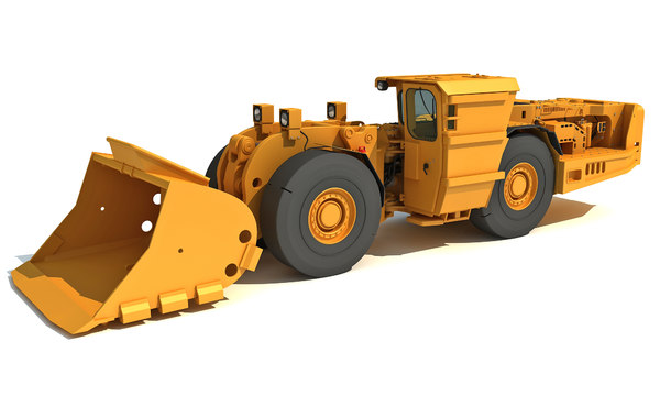 3D underground mining loader