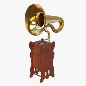 3D saloon gramophone model