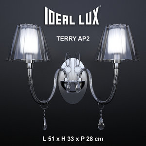 sconce ideal lux terry 3D model