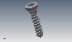 3D bone screw model
