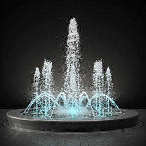 pool fountain 3D model