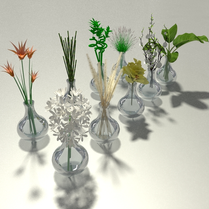 Flower Vases 3d Model Turbosquid 1222850