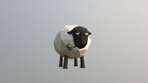 sheep low-poly 3D model