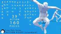 Low Poly People / Human Action Poses (Standard)