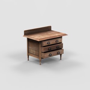 wooden cabinet 1 model