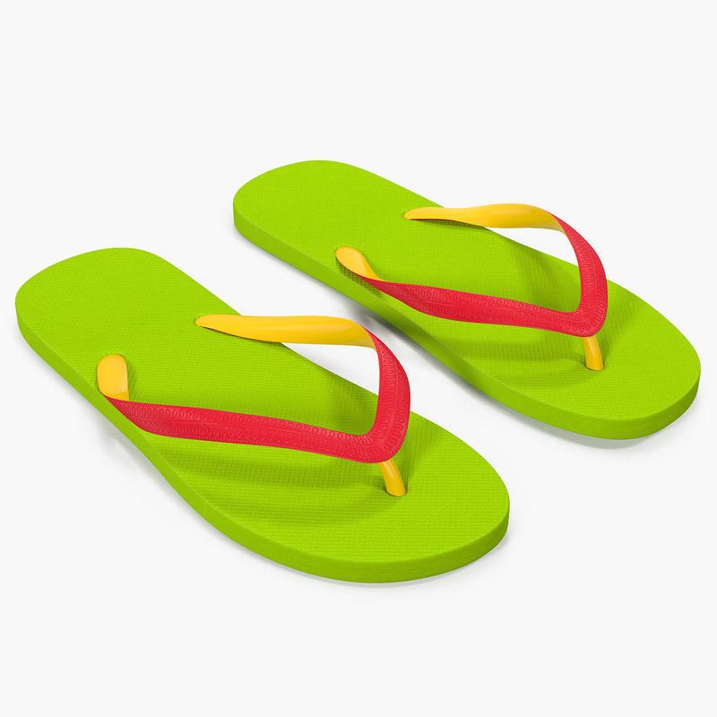 Slim flip flops green 3D model - TurboSquid 1223326