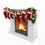 3D model christmas fireplace