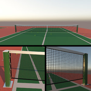 3D tennis court