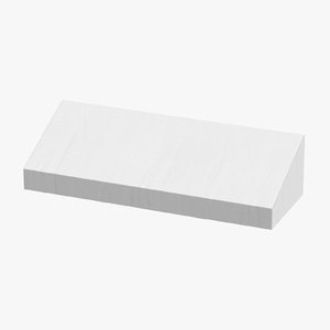 3D store awning 01 white model