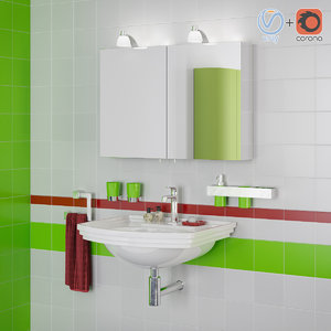 3D bathroom interior scene