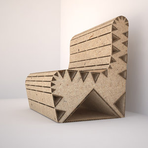 paperboard bench 3D model