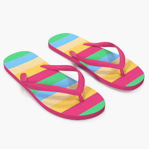 3D flip flop sandals