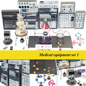 medical laboratory set 1 3D model
