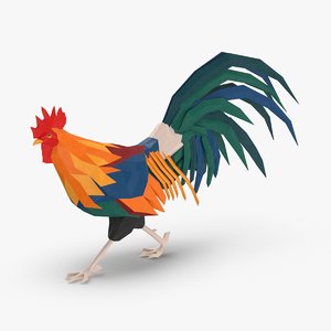 rooster---running 3D