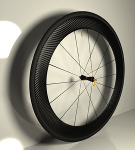 carbon wheel bicycle 3D model