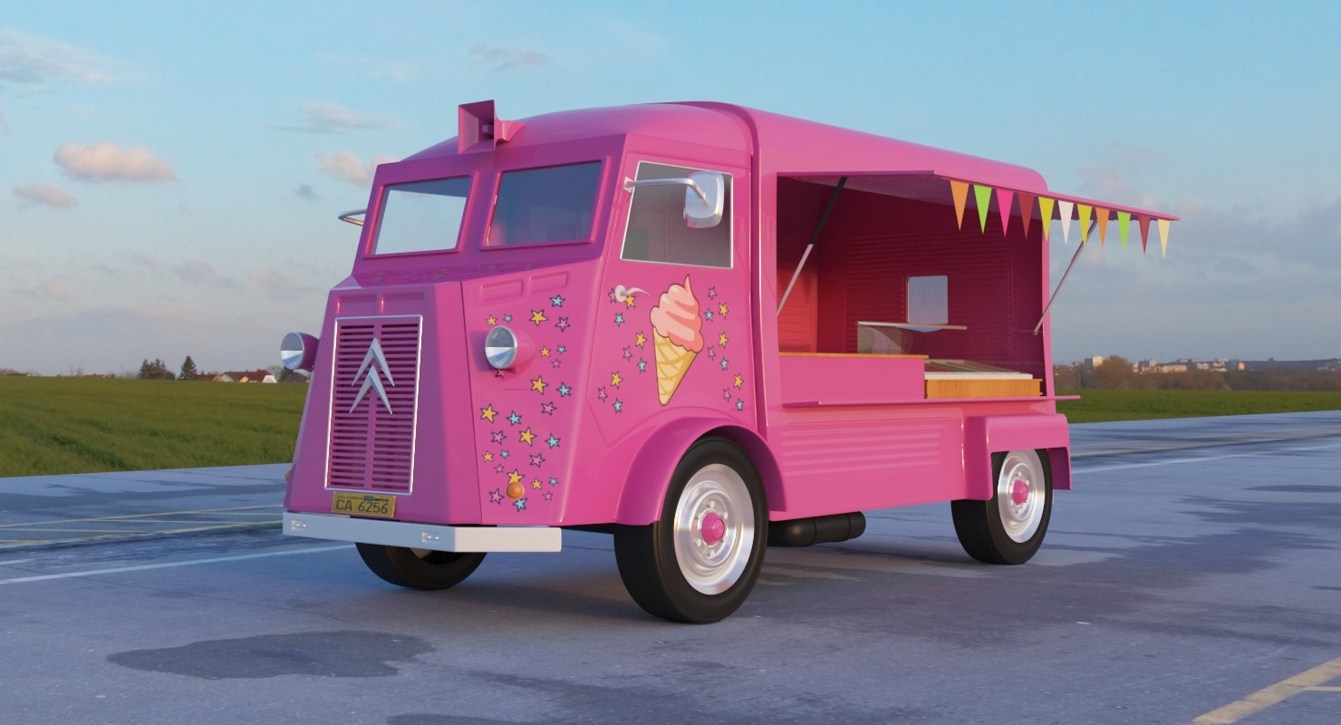 Ice cream truck 3D model TurboSquid 1223996