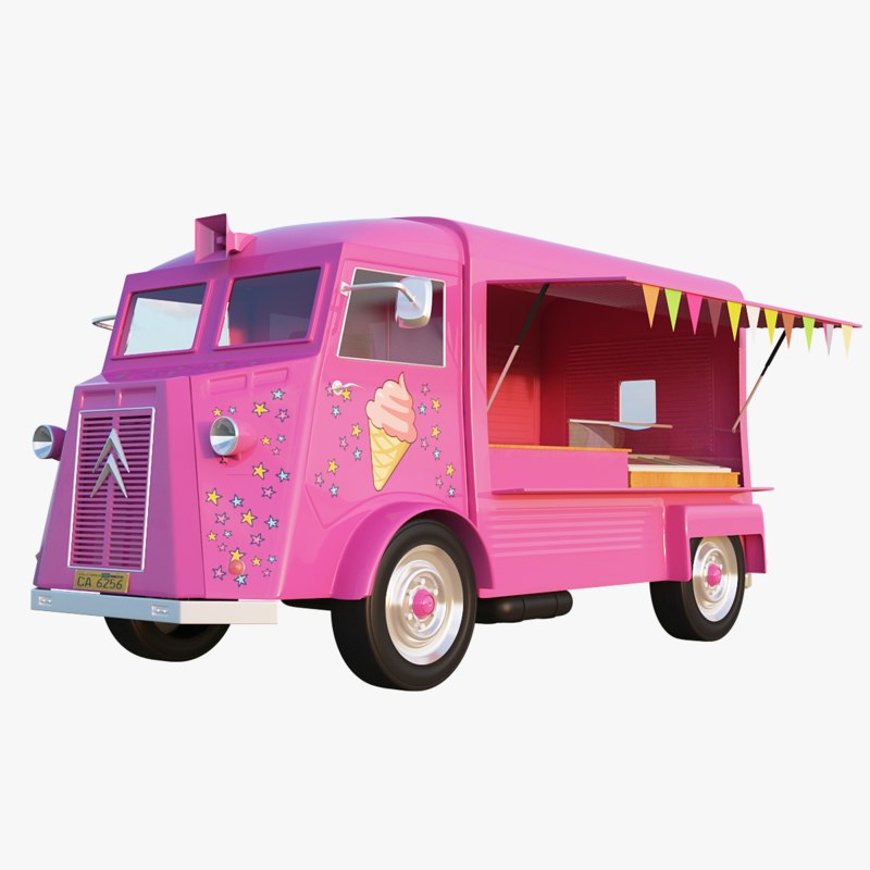 Ice cream truck 3D model TurboSquid 1223996