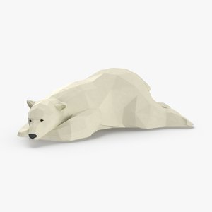 3D model polar-bear---lying