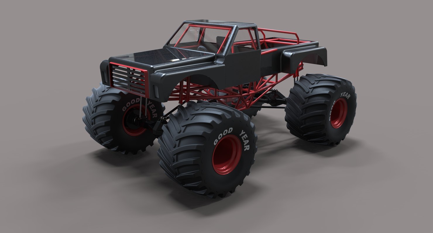 Free 3D monster truck model TurboSquid 1224068