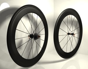 carbon wheels road bike 3D model