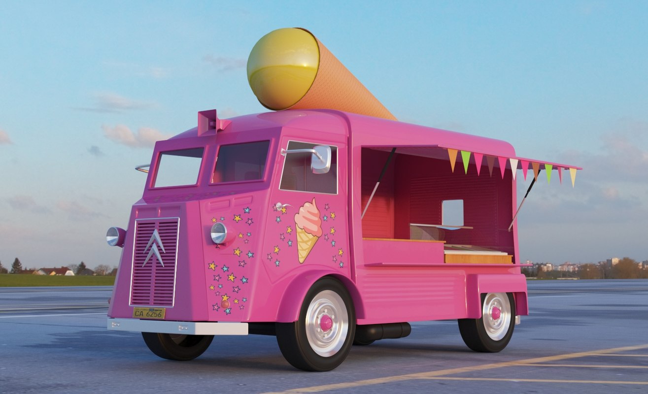 3D model ice cream truck TurboSquid 1224260