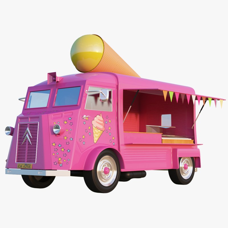 3D model ice cream truck TurboSquid 1224260