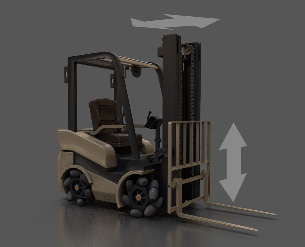 Electric forklift mecanum wheels 3D model TurboSquid 1224515
