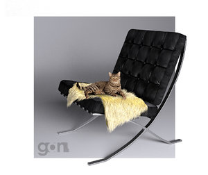 3D barcelona chair