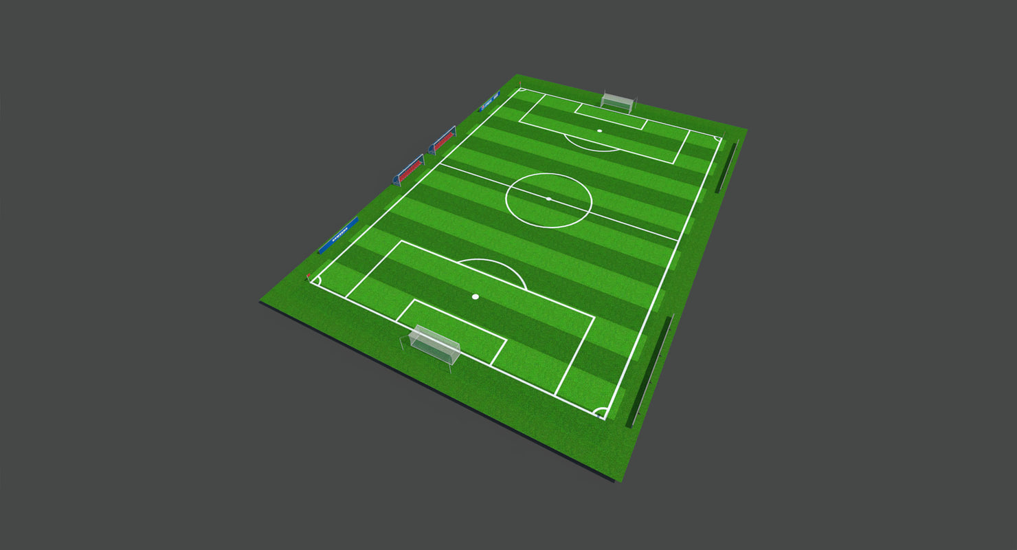 3D ready soccer pitch model TurboSquid 1224694